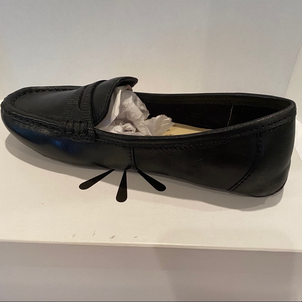 Isaac Mizrahi Live Reba Black Leather Loafers